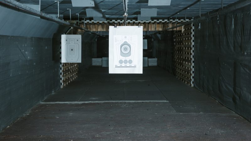 targets for shooting in empty shooting gallery